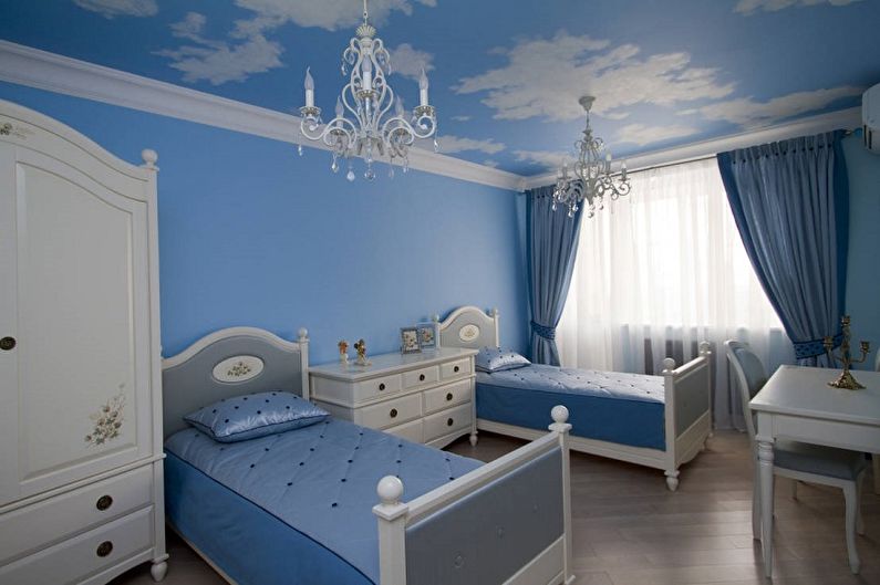 Cu ce ​​culori se potrivește albastrul - Designul camerei pentru copii