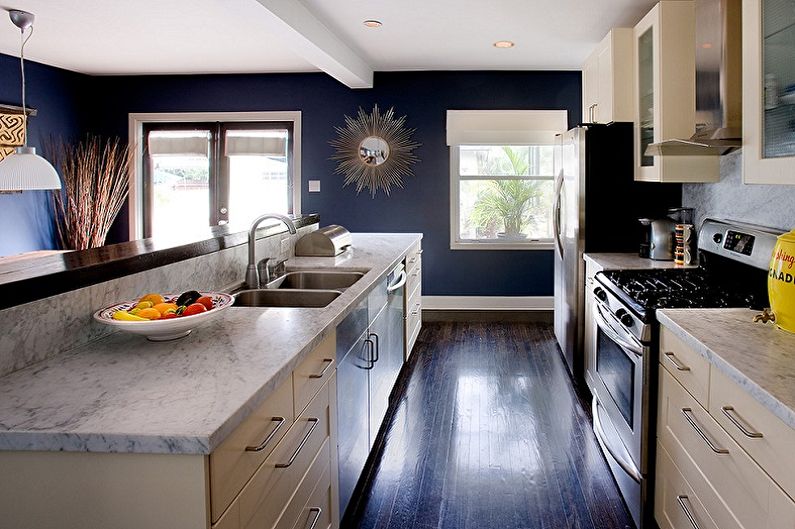 Hvilke farger matcher blått med - Kjøkkendesign
