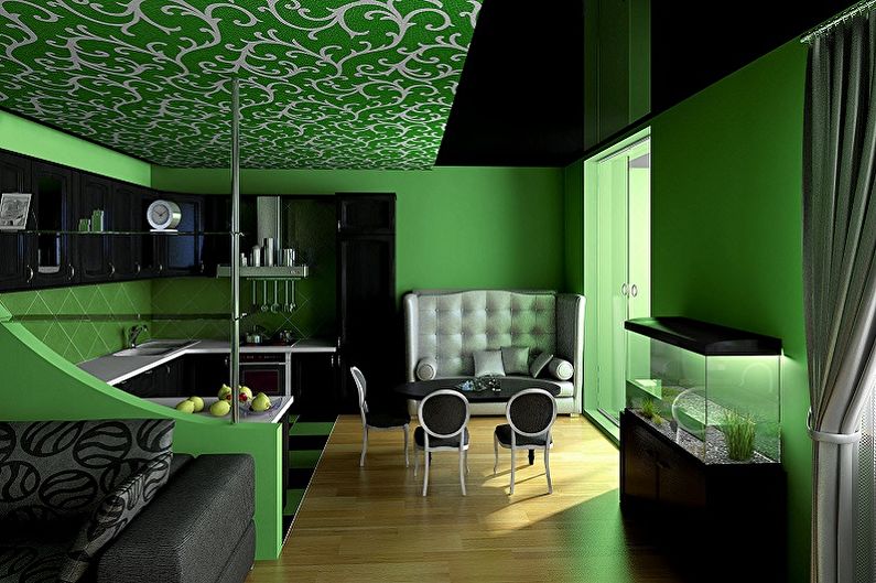 Cu ce ​​culori se combină verdele - fotografia interioarelor