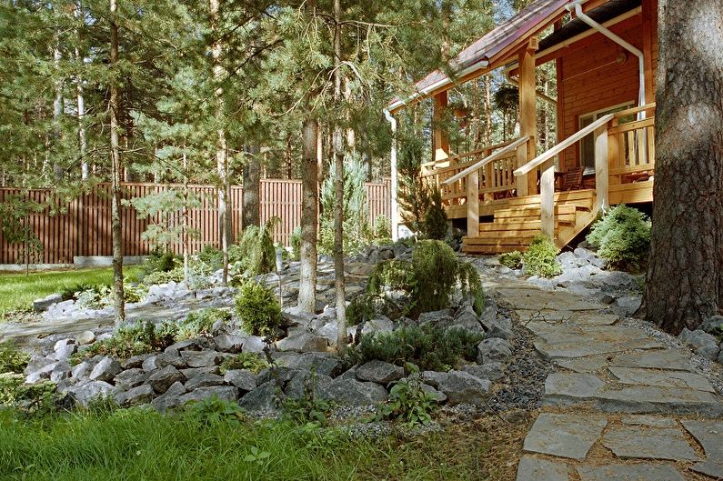 DIY μονοπάτια κήπου - Φυσική πέτρα