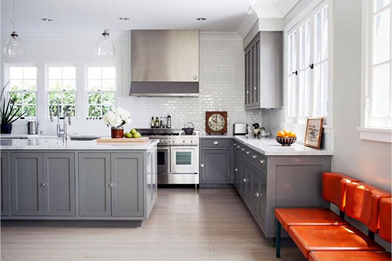 Design de bucătărie gri - mobilier de bucătărie