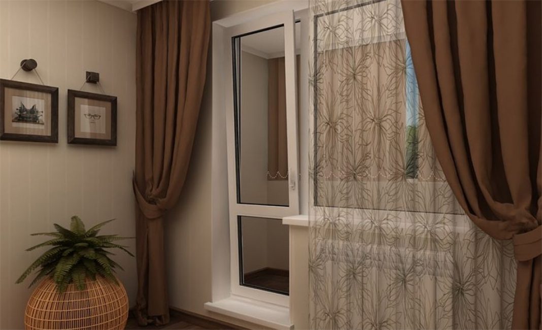 Las cortinas de la puerta del balcón se compran confeccionadas o cosidas a mano.
