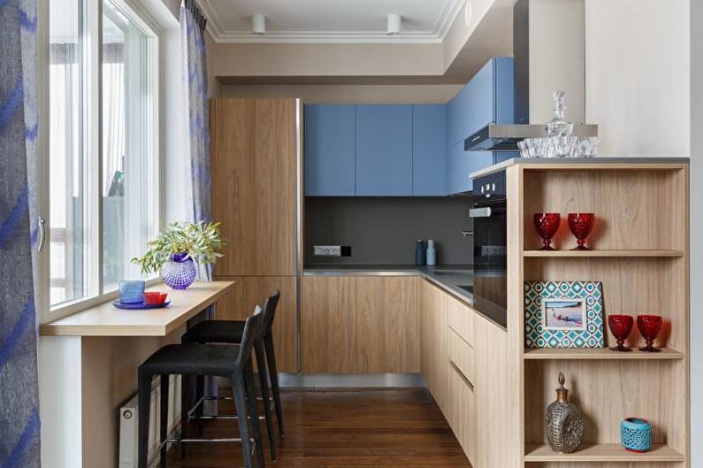 Modra kuhinja - barvne kombinacije