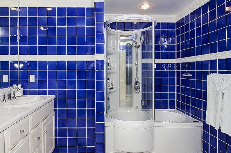Blue Bathroom Design - Veggdekorasjoner