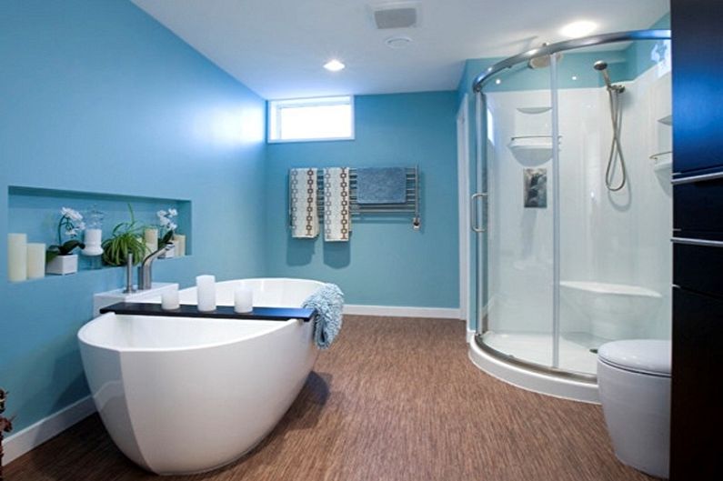 Blue Bathroom Design - Veggdekorasjoner