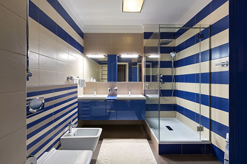 Lite blå bad - interiørdesign