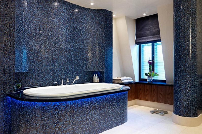 Blått bad - interiørdesignfoto
