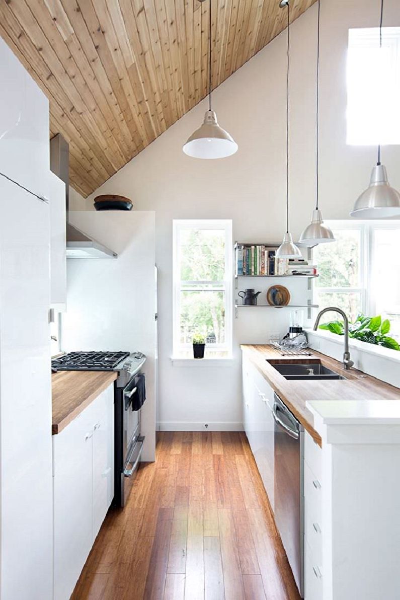 Kuhinjske fotografije v skandinavskem slogu - notranje oblikovanje