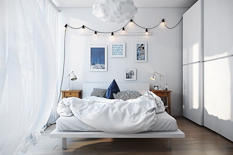 Dormitorio en foto de estilo escandinavo - Diseño de interiores
