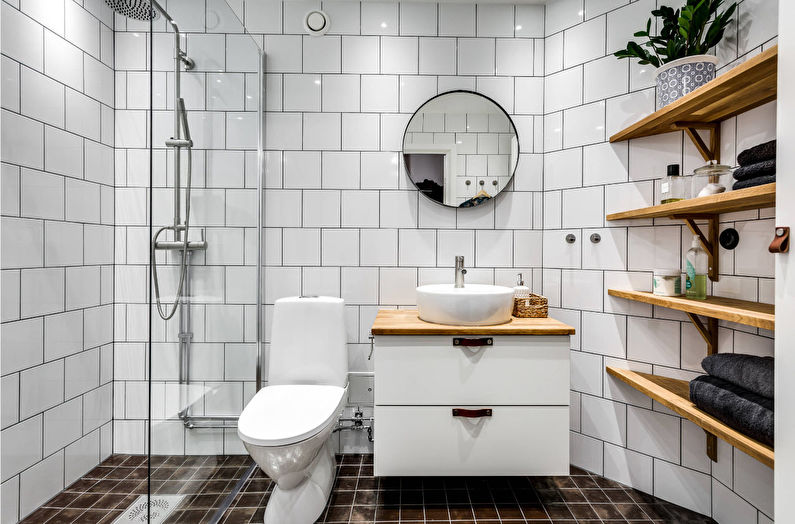 Fotografija kopalnice v skandinavskem slogu - notranje oblikovanje