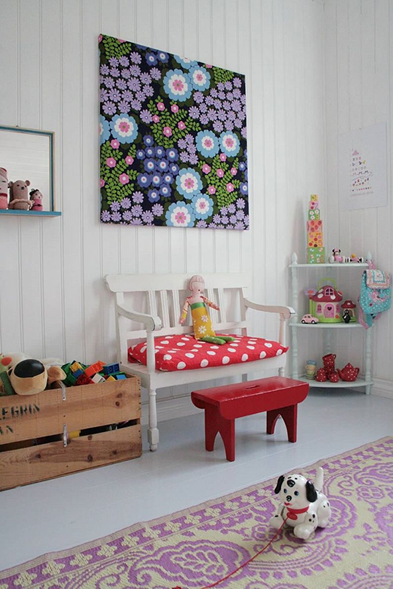 Otroška soba na fotografiji v skandinavskem slogu - Notranjost
