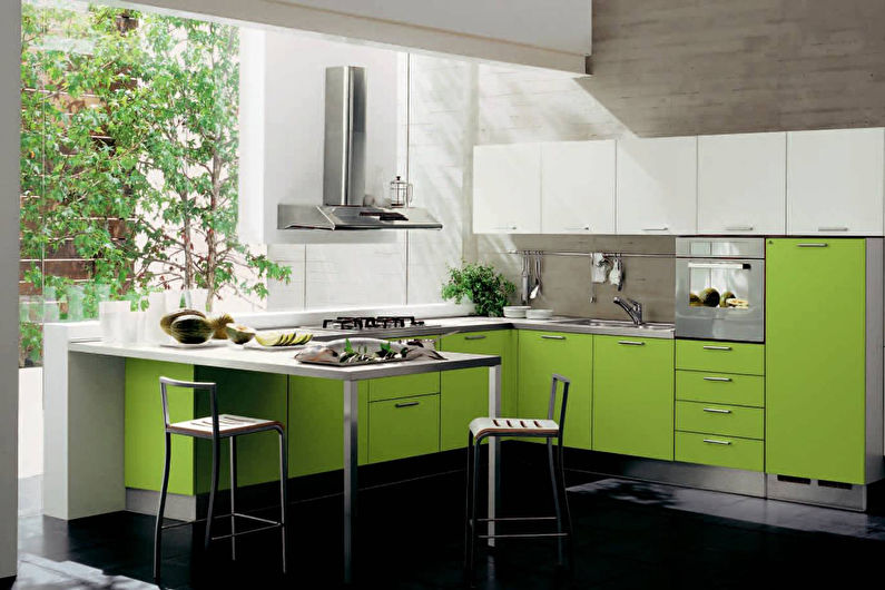 Połączenie kolorów we wnętrzu kuchni - Ciepłe kombinacje