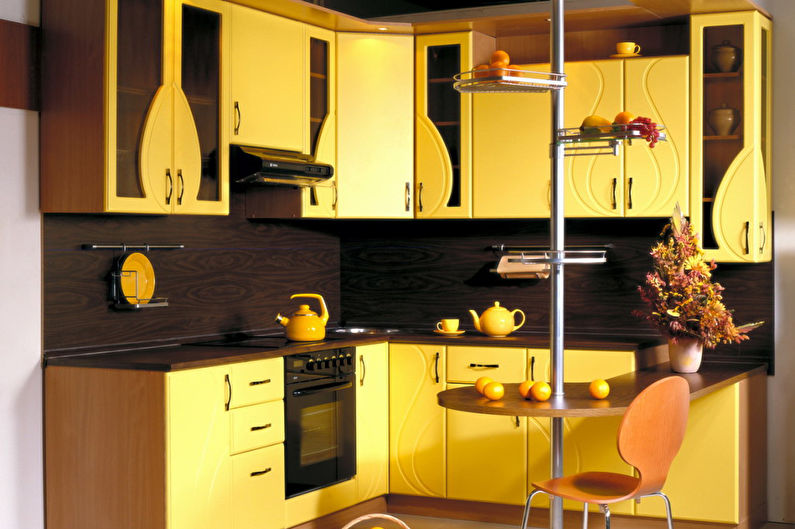 Połączenie kolorów we wnętrzu kuchni - zdjęcie