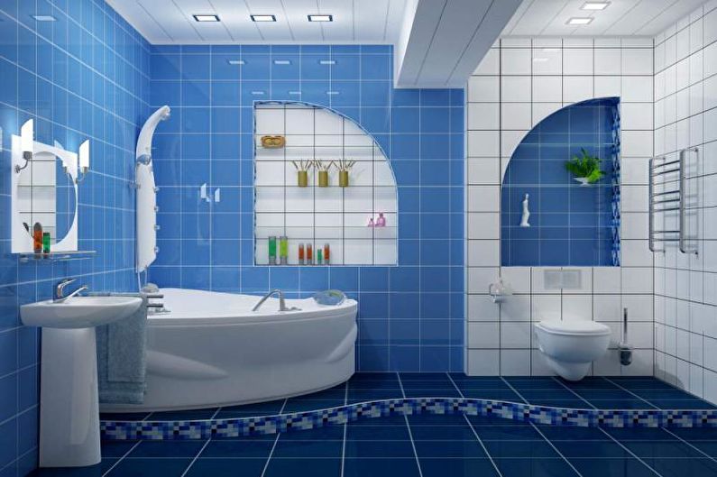 Kombinacija barv v notranjosti kopalnice - fotografija