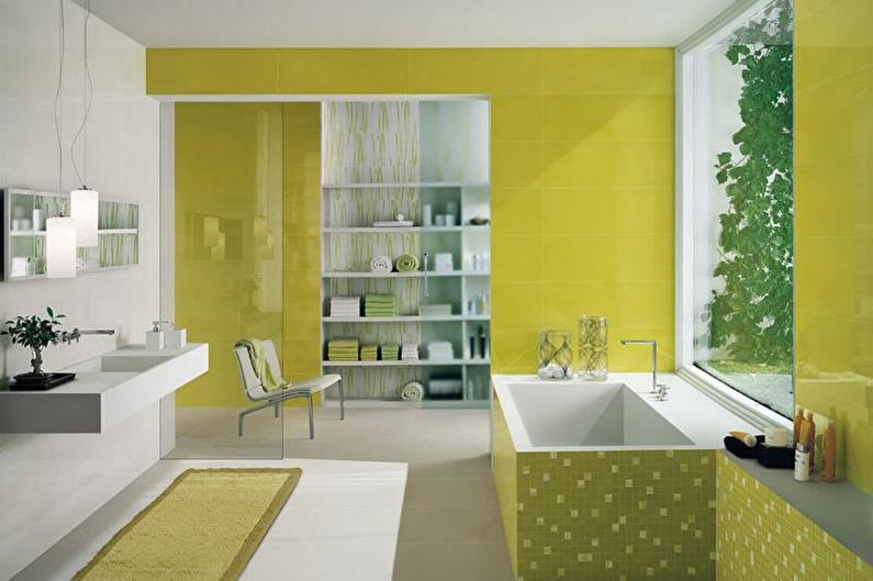 Farebné kombinácie v interiéri kúpeľne - farebné koliesko