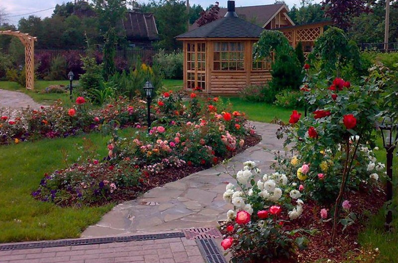Pflege des Rosengartens im Ferienhaus