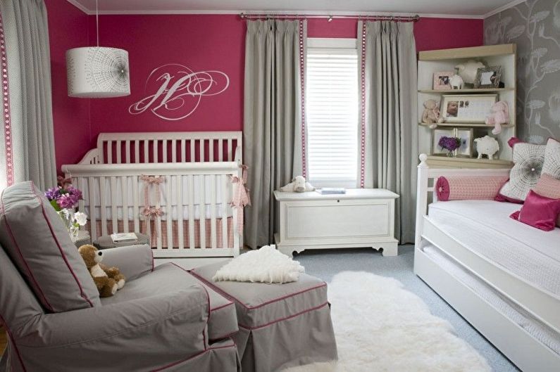 עיצוב פנים של חדר שינה וחדר ילדים בחדר אחד - צילום