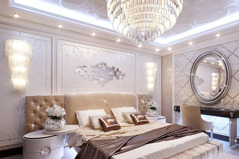 Art Deco Sypialnia Design - Wykończenie Sufitu