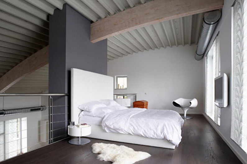 Minimalistyczny projekt sypialni - wykończenie podłogi