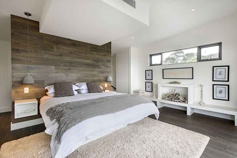Design minimalist dormitor - Decorare perete