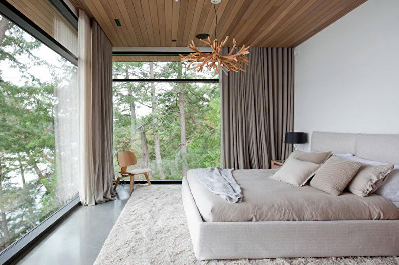 Design minimalist dormitor - Decor și textile