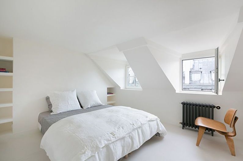 Mała sypialnia w stylu minimalizmu - Projektowanie wnętrz
