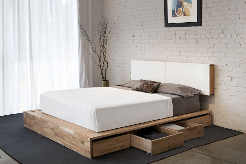 Dormitor mic în stilul minimalismului - Design interior