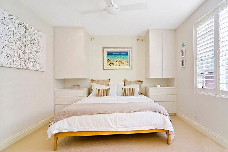 Mała sypialnia w stylu minimalizmu - Projektowanie wnętrz