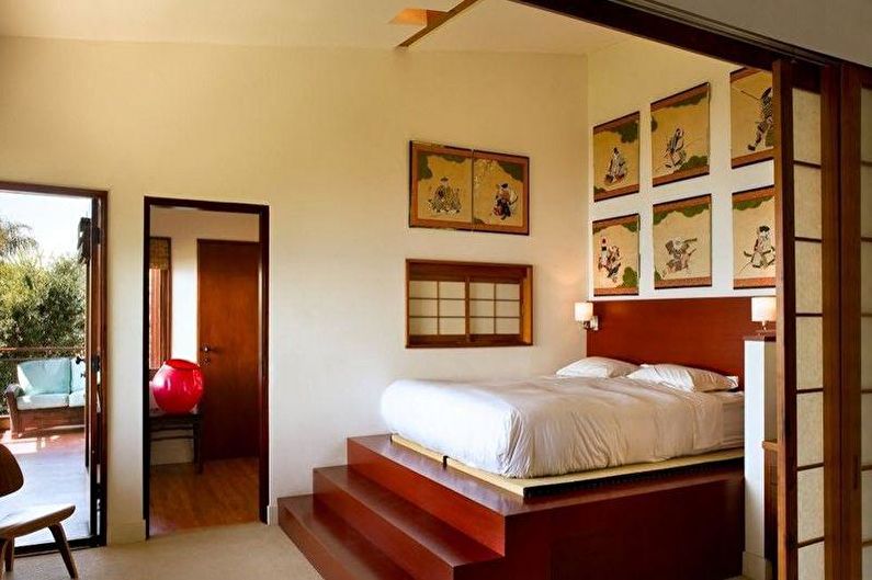 Projekt sypialni w stylu japońskim - Meble