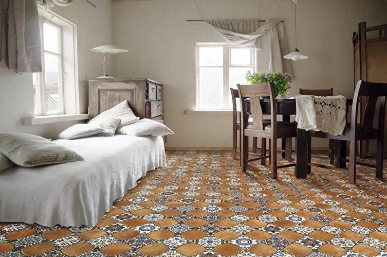 Design interior în stil mediteranean - finisaj de podea