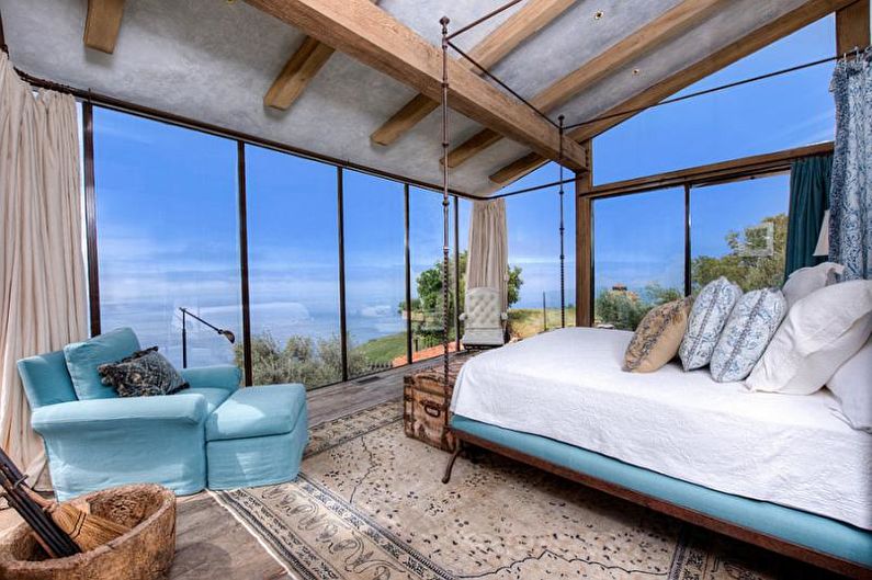 Design interior dormitor în stil mediteranean - fotografie