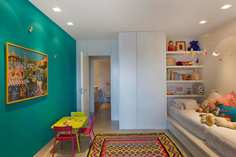 Amenajarea interioară a unei camere pentru copii în stil mediteranean - fotografie