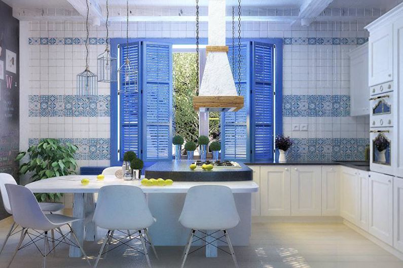 Design interior bucătărie în stil mediteranean - fotografie