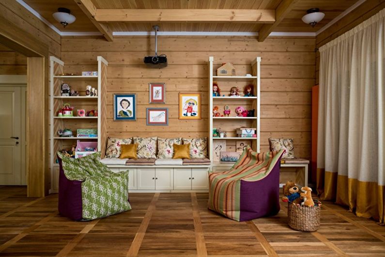 Quarto infantil em estilo country - foto do design de interiores