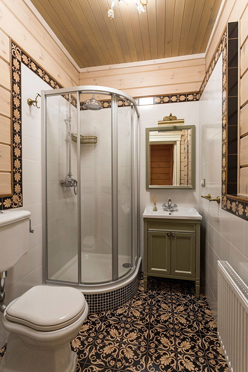 חדר אמבטיה בסגנון כפרי - צילום עיצוב פנים