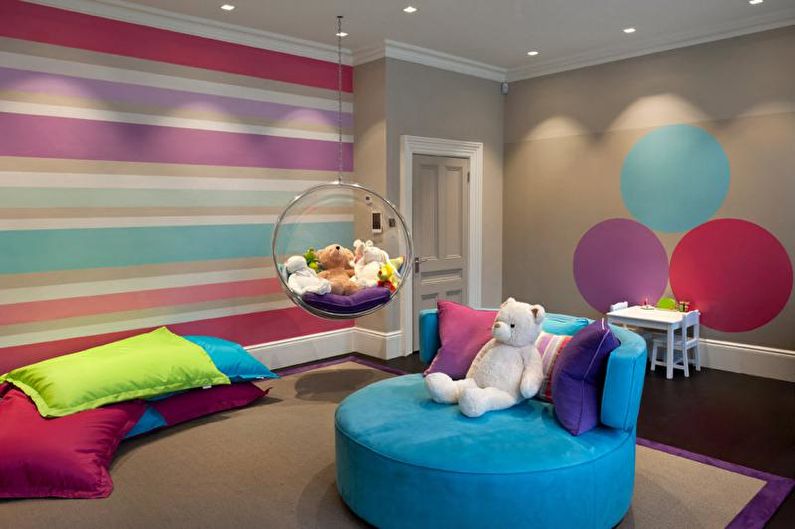 Notranjost otroške sobe v slogu minimalizma - fotografija