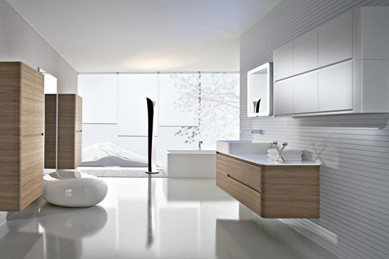 Notranjost kopalnice v slogu minimalizma - fotografija