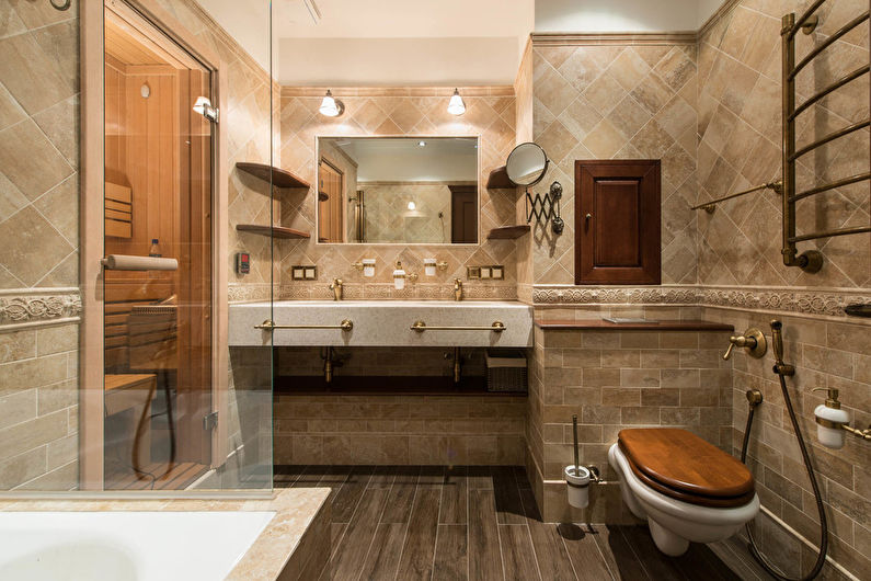 Diseño de interiores de baño neoclásico - foto