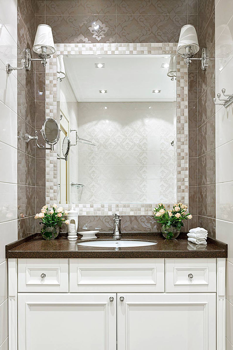 Neoklasický dizajn interiéru kúpeľne - foto