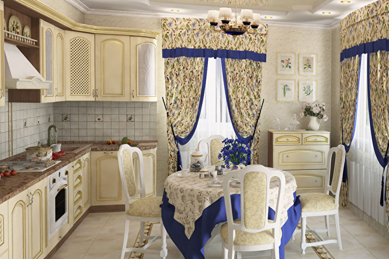 Kuchyne v štýle Provence - interiérový dizajn
