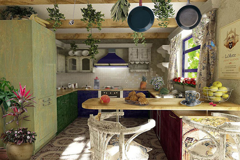 Kjøkken i Provence -stil - Interiørdesign