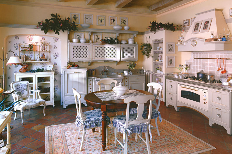 Kuchyne v štýle Provence - interiérový dizajn