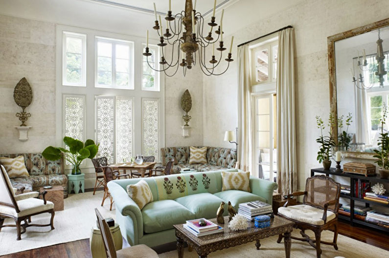 Stue i Provence -stil - Interiørdesign