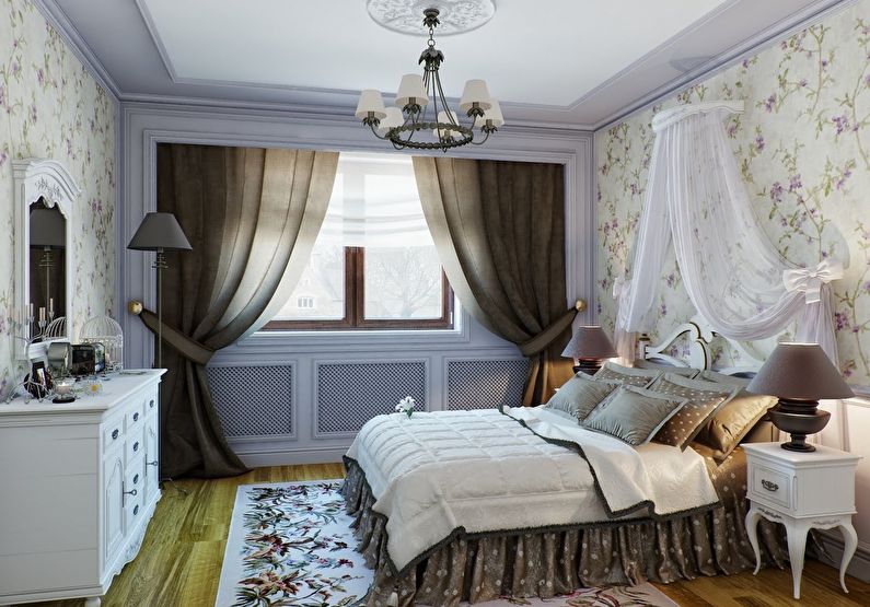 Spálňa v štýle Provence - interiérový dizajn