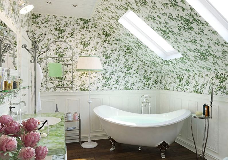 Kúpeľňa v štýle Provence - interiérový dizajn