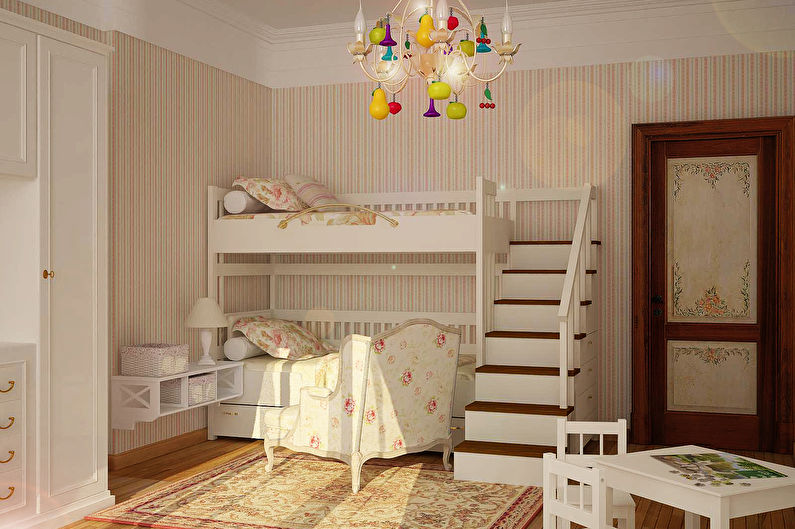 Detská izba v štýle Provence - interiérový dizajn