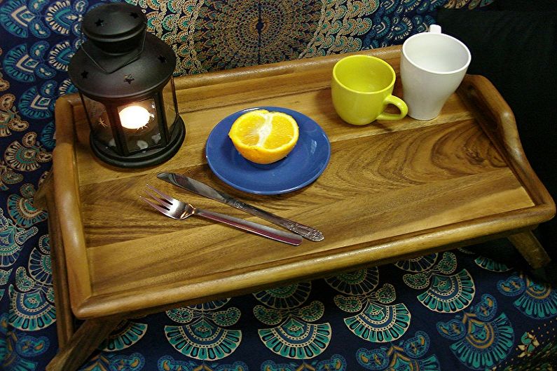 Materiál na výrobu raňajkového stolu v posteli - drevo