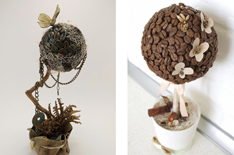 Καφές Topiary ιδέες - με πουλιά και πεταλούδες