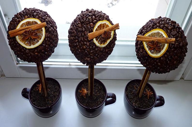 Ideas del topiario del café - árbol frutal