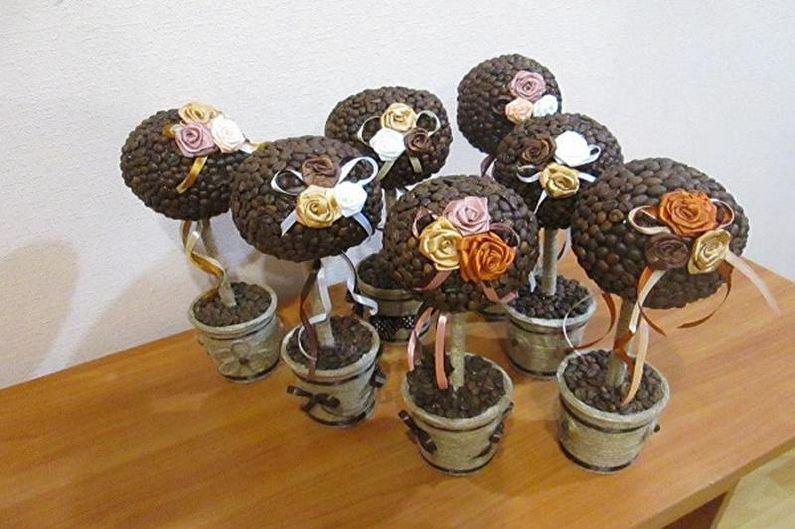 DIY kaffe topiary (kaffeträd) - foto